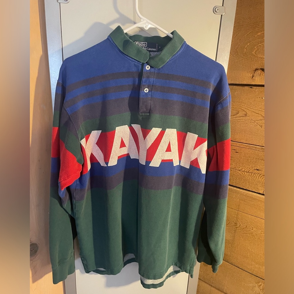 RARE vintage Ralph Lauren Kayak Rugby Polo size Large